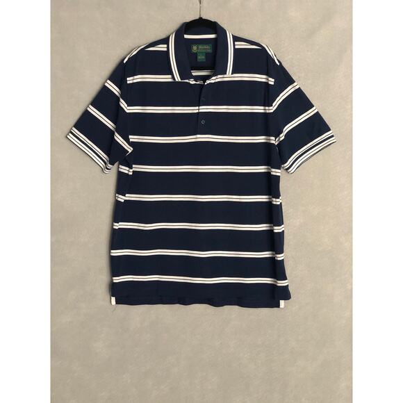 Brooks Brothers St. Andrews Links Men's Large Bar Stripe Polo - Picture 1 of 6